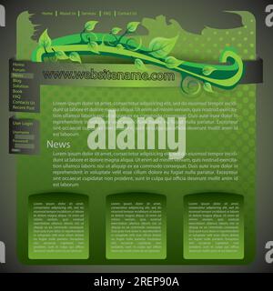 Website Template Vector Stock Vector