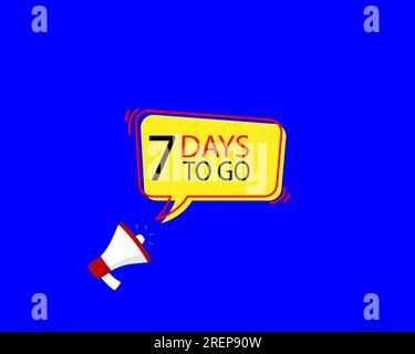 7 Day to go. Countdown timer. Clock icon. Time icon. Count time sale.  Vector stock illustration. 7538766 Vector Art at Vecteezy