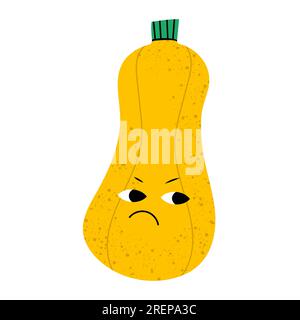 Doctor profession emoticon with butternut squash cartoon character. Vector  illustration Stock Vector Image & Art - Alamy