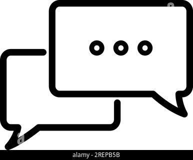 Linear comment icon as communication symbol for web design Stock Vector