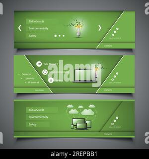 Web Design Elements - Header Designs Stock Vector