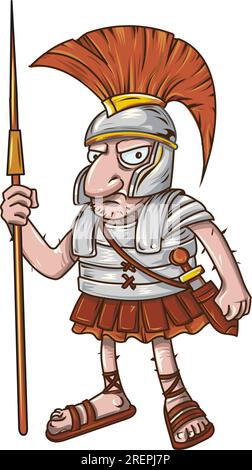 Cartoon Roman Centurion . vector illustration Stock Vector