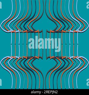 Seamless, abstract, bright, summer pattern. Ornament, mosaic, kaleidoscope. Stock Vector