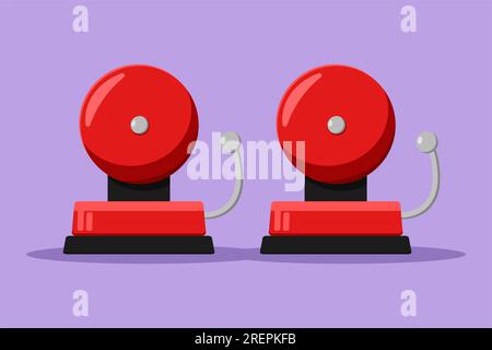 Red fire alarm bell icon. An electric bell sounds to alert you in the event  of a fire. 14617965 PNG