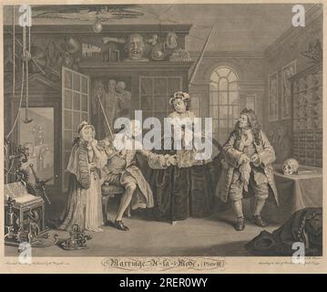 Marriage A-La-Mode, Plate III: The Scene with the Quack 1745 by Bernard Baron Stock Photo