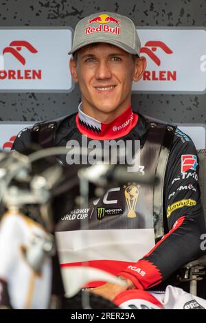 Wroclaw, Poland. 29th July, 2023. Maciej Janowski of Poland during the Monster Energy FIM Speedway World Cup Practice Final at Olimpijski Stadium in Wroclaw, Poland on July 28, 2023 (Photo by Andrew SURMA/ Credit: Sipa USA/Alamy Live News Stock Photo