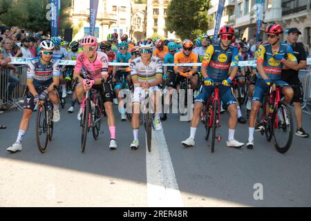 Five previous winners Julian Alaphilippe Neilson Powless Remco Evenepoel Tony Gallopin and Bauke Mollema Stock Photo