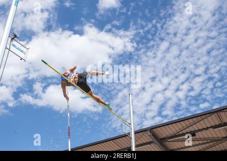 Albi, France. 29th July, 2023. Margot Chevrier, 2023 French pole vault ...