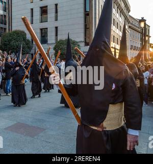 MADRID, SPAIN - APRIL 14, 2019: Traditional Holy Week procession, on Palm Sunday, in Madrid, Spain Stock Photo