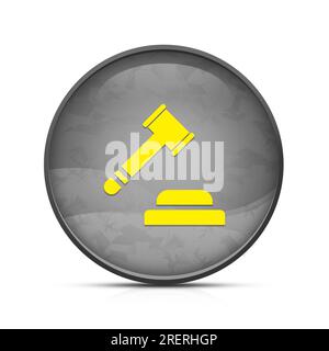 Auction icon on classy splash black round button Stock Photo