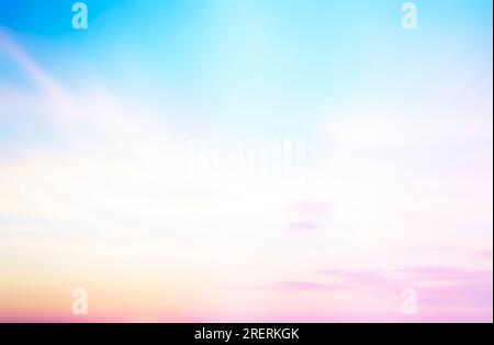 colorful gradient sky at summer, pastel tones of beautiful sunset Stock Photo