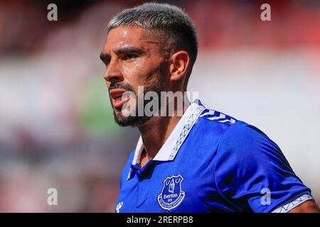 Neal Maupay #20 of Everton during the Pre-season friendly match Stoke City vs Everton at Bet365 Stadium, Stoke-on-Trent, United Kingdom. 29th July, 2023. (Photo by Conor Molloy/News Images) in Stoke-on-Trent, United Kingdom on 7/29/2023. (Photo by Conor Molloy/News Images/Sipa USA) Credit: Sipa USA/Alamy Live News Stock Photo