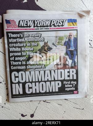 Sensational highlights and coverage in the New York Post newspaper, United States, 26 July 2023 Stock Photo