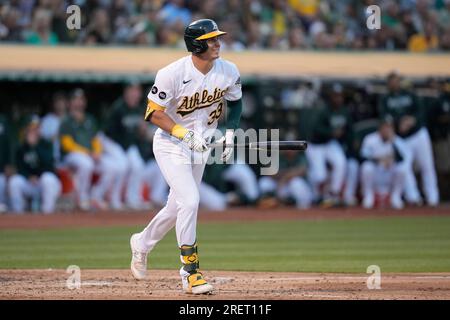 Oakland Athletics' JJ Bleday during a baseball game against the  Philadelphia Phillies in Oakland, Calif., Saturday, June 17, 2023. (AP  Photo/Jeff Chiu Stock Photo - Alamy