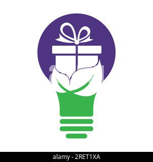 Gift Leaf logo concept vector. Nature Gift Logo Design Template. Stock Vector