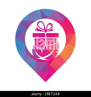 Gift Leaf logo concept vector. Nature Gift Logo Design Template. Stock Vector
