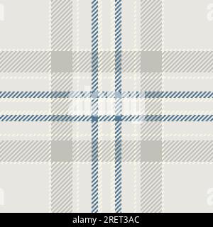 Tartan pattern vector of plaid check background with a seamless texture textile fabric in sterling silver and grey colors. Stock Vector