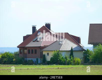 Detached house with extension Stock Photo