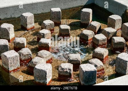 Close-up of a water feature in Vancouver Stock Photo