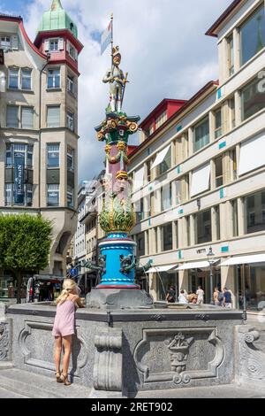 Fritschi fountain, Lucerne, Switzerland Stock Photo - Alamy