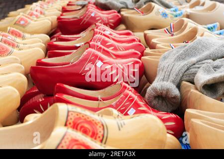 Dutch clogs at the cheese market in Alkmaar Stock Photo
