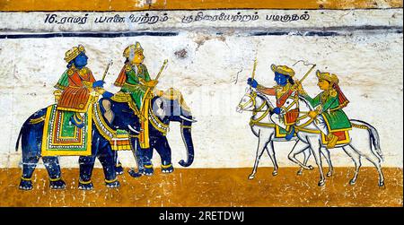 Paintings Of Ramayana Epic In Kumbakonam Ramaswamy Temple, Tamil Nadu ...