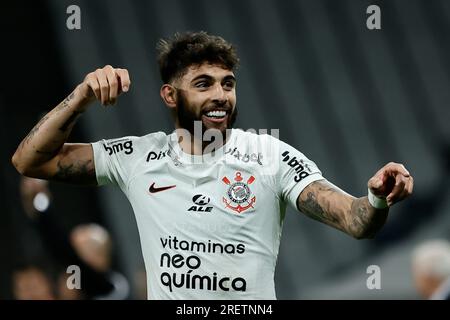 Sao Paulo, Brazil. 29th July, 2023. Match between Corinthians and Vasco for the 17th round of the 2023 Brazilian Championship, at the Neo Quimica Arena, in the east zone of Sao Paulo, this Saturday night, 29. Adriana Spaca/SPP (Adriana Spaca/SPP) Credit: SPP Sport Press Photo. /Alamy Live News Stock Photo