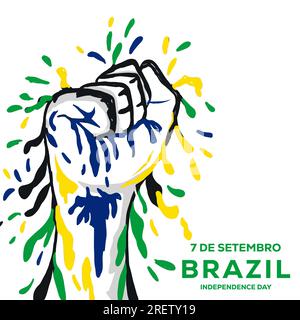 vector 7 de setembro brazil independence day celebration Stock Vector