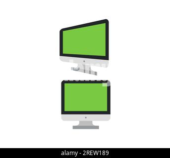 Realistic set of Monitor, laptop, tablet, smartphone. Vector illustration Stock Vector