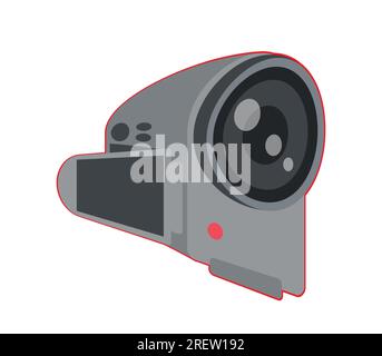 Action Camera Vector. Active Extreme Sport Video. Equipment For Filming. Shooting Process. Illustration Stock Vector