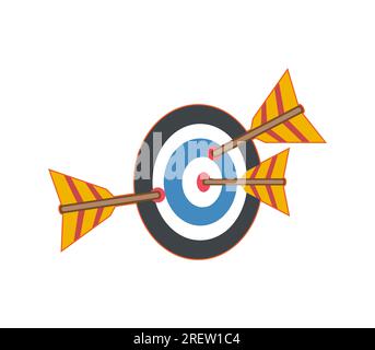 Target vectoricon logo illustration template Stock Vector