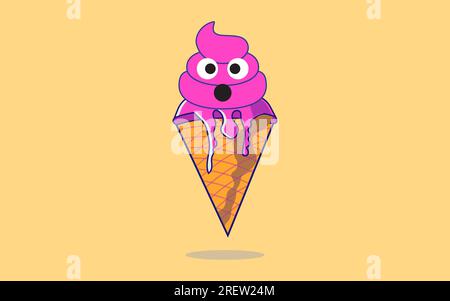 ice cream on a white background Stock Vector