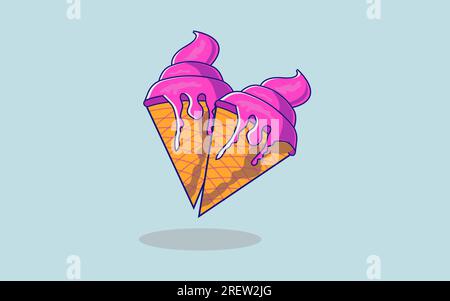 ice cream on a white background Stock Vector
