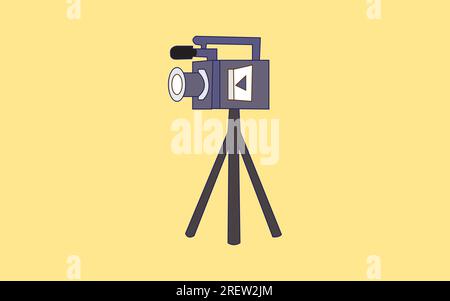 Movie Stand Camera Stock Vector