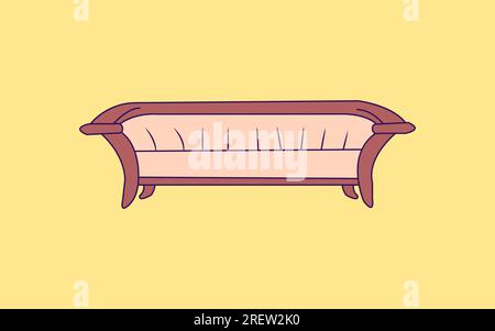 Sofa Vector Icon Illustration Stock Vector