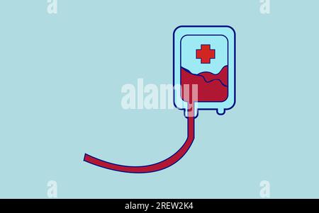 blood transfusion bag Stock Vector