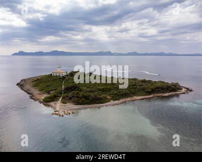 group of canoeist in Alcanada island, Alcudia,  Majorca, Balearic Islands, Spain Stock Photo