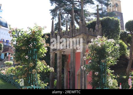Portmeirion is a tourist village in Gwynedd North Wales Stock Photo