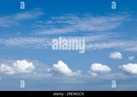 Sky clouds. Blue sky and white clouds background Stock Photo