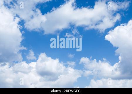 Sky clouds. Blue sky and white clouds background Stock Photo