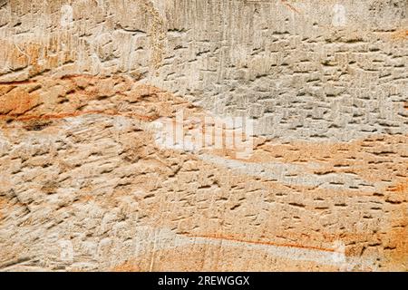 Stone background texture. Old aged beige stone wall or floor, rock pattern Stock Photo