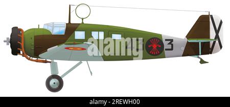 Junkers W 34hi (43○3) of the Spanish Air Force, 1941 Stock Photo