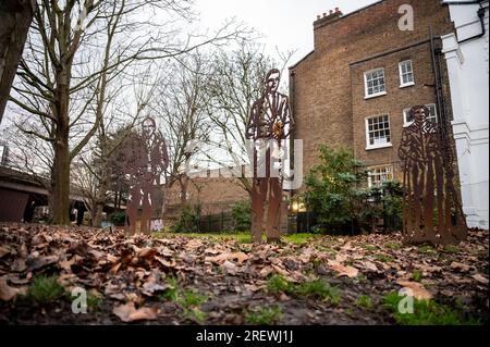 Alan Turing Sculpture Memorial, Paddington, London Stock Photo