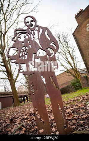 Alan Turing Sculpture Memorial, Paddington, London Stock Photo