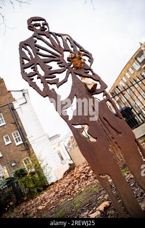 Alan Turing Sculpture Memorial, Paddington, London Stock Photo