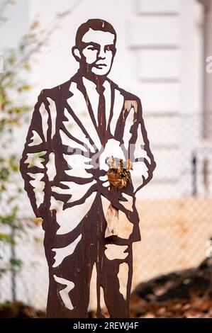 Alan Turing Sculpture Memorial, Paddington, London Stock Photo