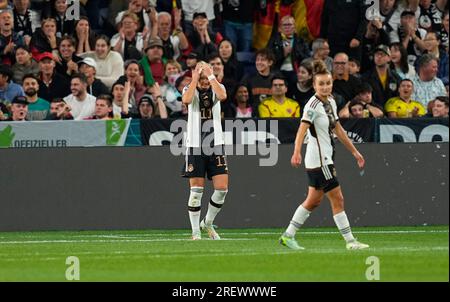 July 30 2023: Alexandra Popp (Germany) gestures during a game, at, . Kim Price/CSM Stock Photo