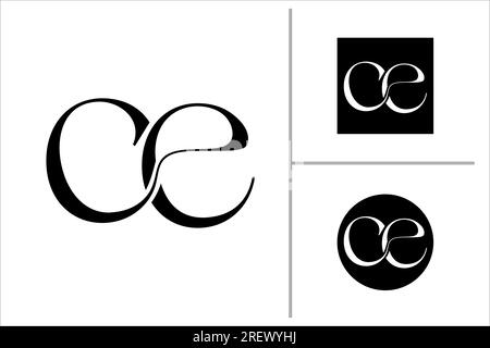 letter CE mongram luxury logo design Stock Vector