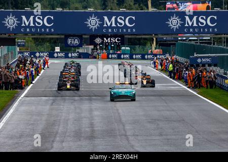 Spa-Francorchamps, Belgium. 29th July, 2023. Starting grid, F1 Grand Prix of Belgium at Circuit de Spa-Francorchamps on July 29, 2023 in Spa-Francorchamps, Belgium. (Photo by HIGH TWO) Credit: dpa/Alamy Live News Stock Photo