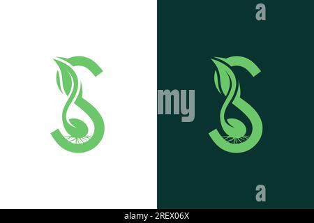Letter S seed logo design Stock Vector